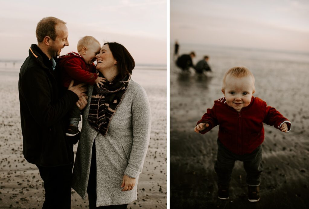 family portraits on Tyrella beach, Northern Ireland